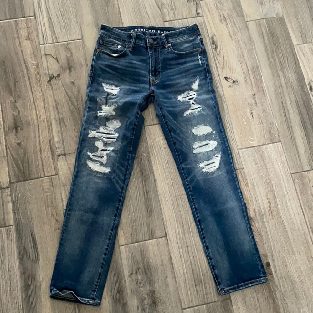AE Next Level AirFlex Men's Patched Jean, slim straight 29x30